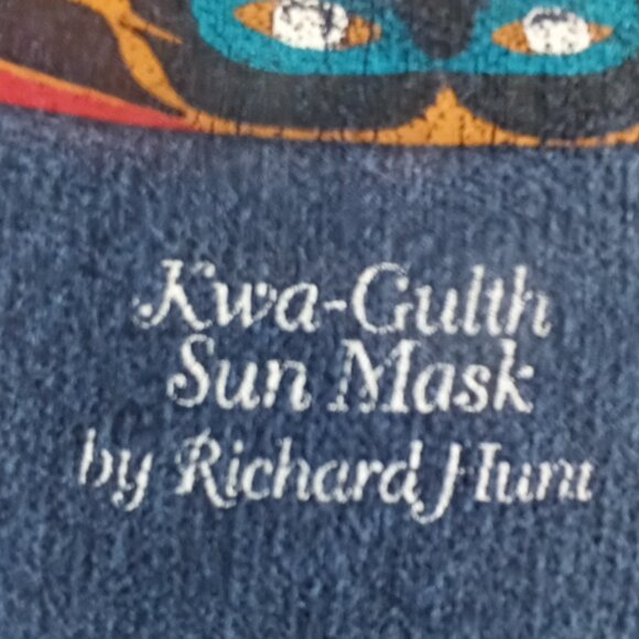 Vintage kwa-Gulth Sun Mask First Nations Artist Richard Hunt Sweatshirt size XL - Picture 4 of 11